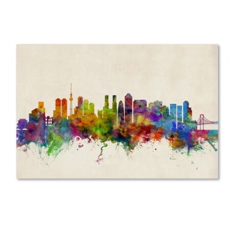 Trademark Fine Art Michael Tompsett 'Tokyo Japan Skyline II' Canvas Art, 30x47 MT1219-C3047GG